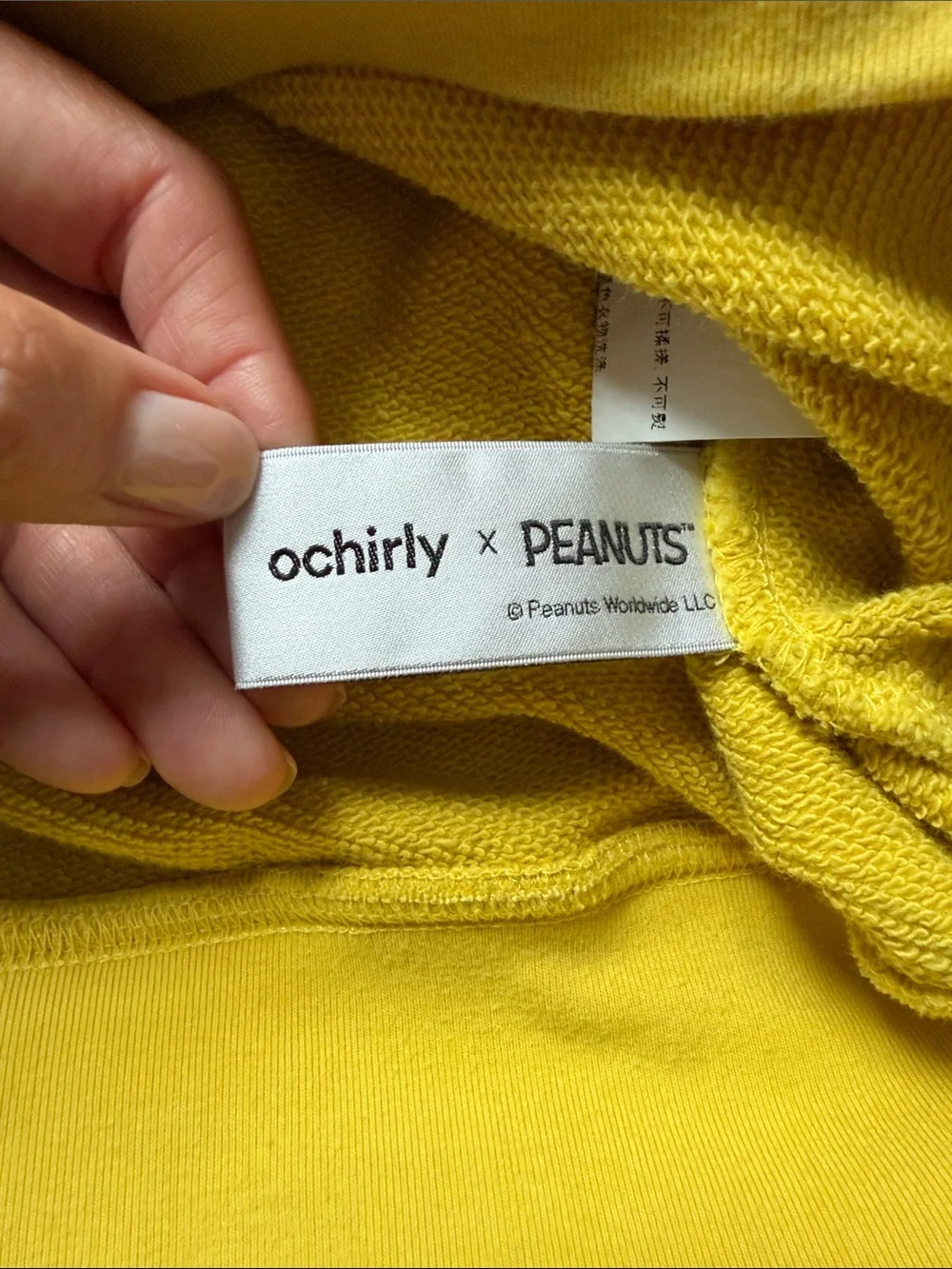 Ochirly x Peanuts Yellow Kids' Snoopy Graphic Hoodie